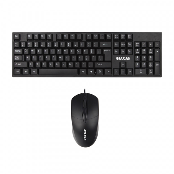 Kit Mouse cu Tastatura cu fir Mixie X70 Negru [2]