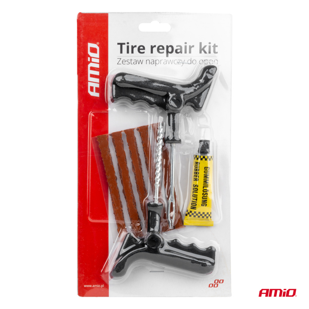 Kit profesional vulcanizare anvelope tubeless la rece cu snur si adeziv / Kit Pana [2]