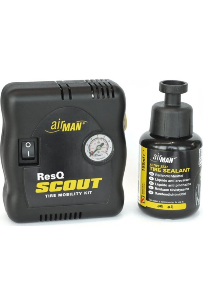Kit Antipană Moto ATV AirMan ResQ Scout cu Compresor 12V și Soluție Etanșare 100ml [4]