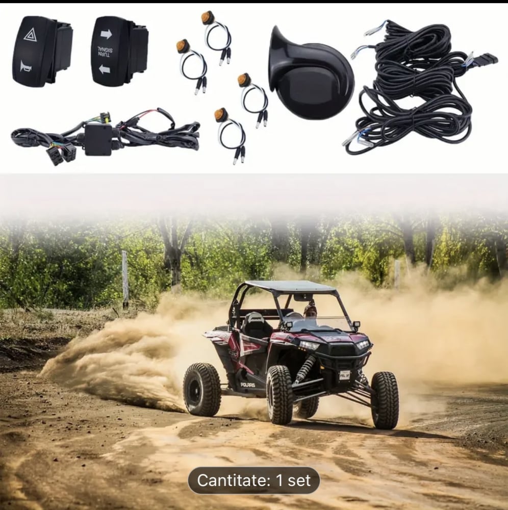 Kit semnalizare , atv , ssv, can am, polaris, segway, cf moto, Sistem semnalizare, buton , maverick, claxon [2]