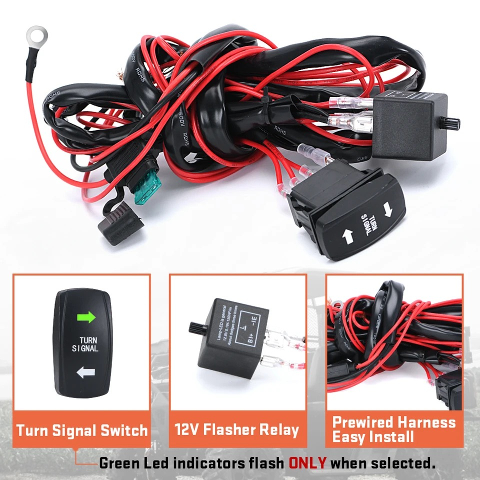Kit semnalizare universal, atv , ssv, canam, polaris, segway, cf moto, Sistem semnalizare, buton semnalizare utv maverick [3]
