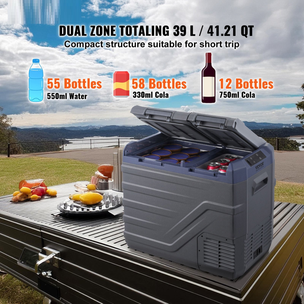 Ladă Frigorifică Auto Portabilă 39L cu Compresor Dual Zone, 12V/24V/230V, -20°C până la +20°C, Display LED [2]