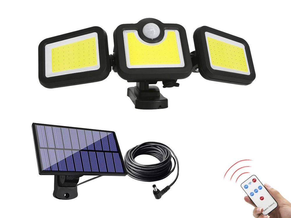 Lampă Solară 171 LED COB cu Senzor de Mișcare și Panou Solar Separat [4]