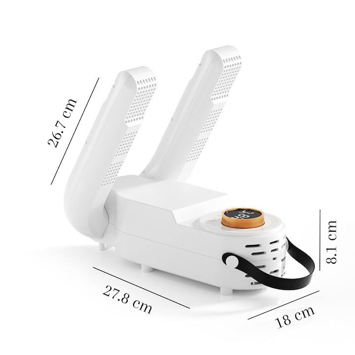 Uscator incaltaminte antibacterian, Electric si Inteligent, Sterilizant, Dezodorizant, Dezumidificator, Timer, Multifunctional si Portabil, Alb [4]