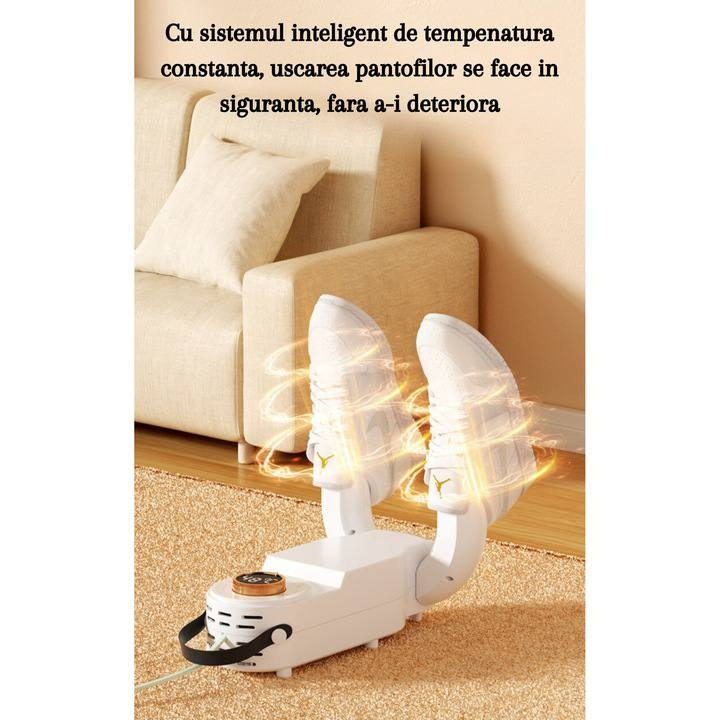 Uscator incaltaminte antibacterian, Electric si Inteligent, Sterilizant, Dezodorizant, Dezumidificator, Timer, Multifunctional si Portabil, Alb [3]