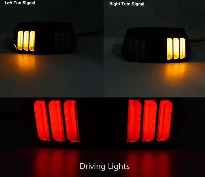 Lampă Spate LED Universală Moto ATV UTV SSV Stop Poziție Semnalizare 12V [3]
