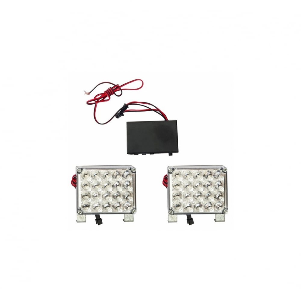 Lampa Stroboscopica Rosu Albastru led 12v, [2]