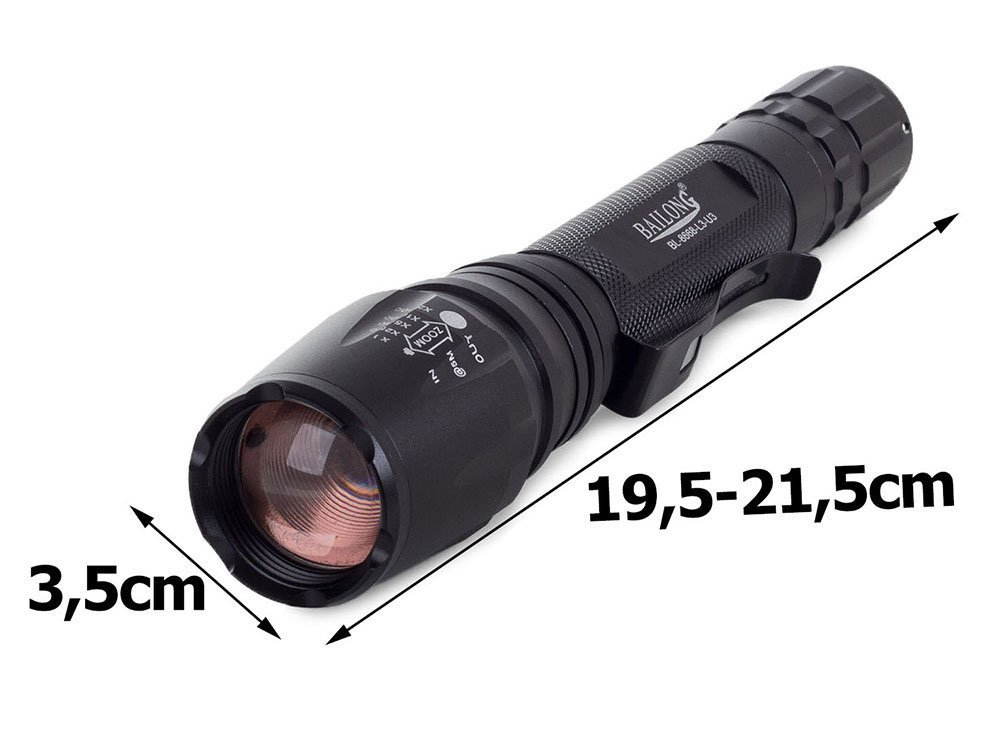 Lanterna Puternica cautare, police, offroad , CREE , din aluminiu,functie zoom, iluminare 600metri, lanterna militara [3]