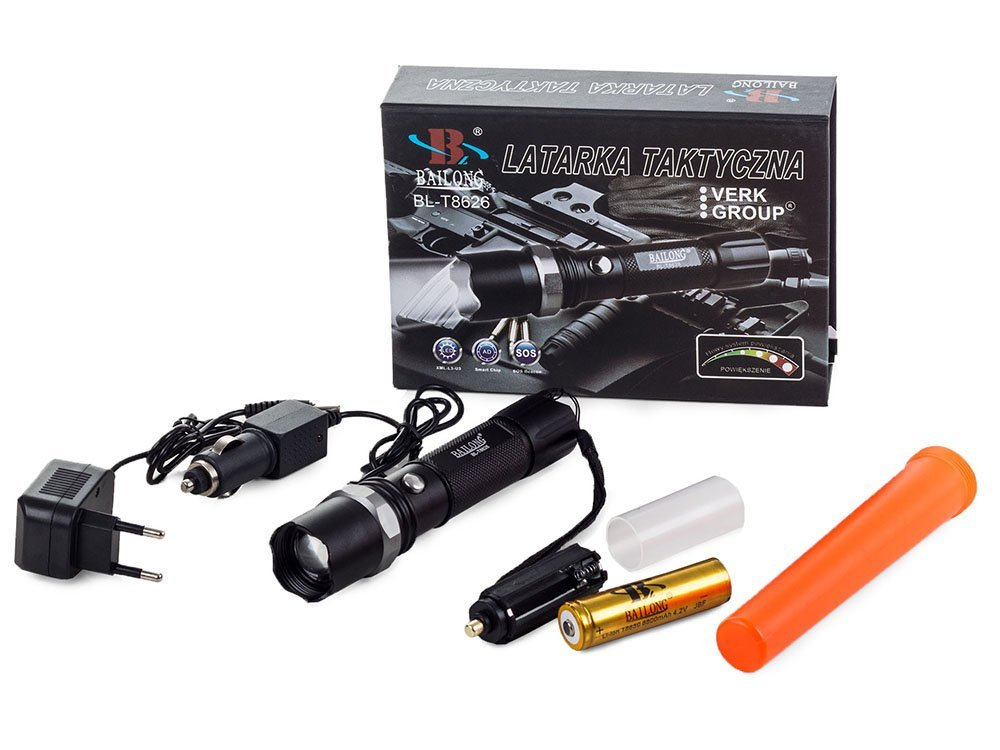 Lanterna Puternica cautare, police, offroad , CREE , din aluminiu,functie zoom, iluminare 600metri, lanterna militara - Copie [2]