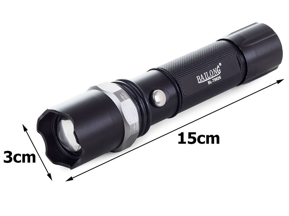 Lanterna Puternica cautare, police, offroad , CREE , din aluminiu,functie zoom, iluminare 600metri, lanterna militara - Copie [3]