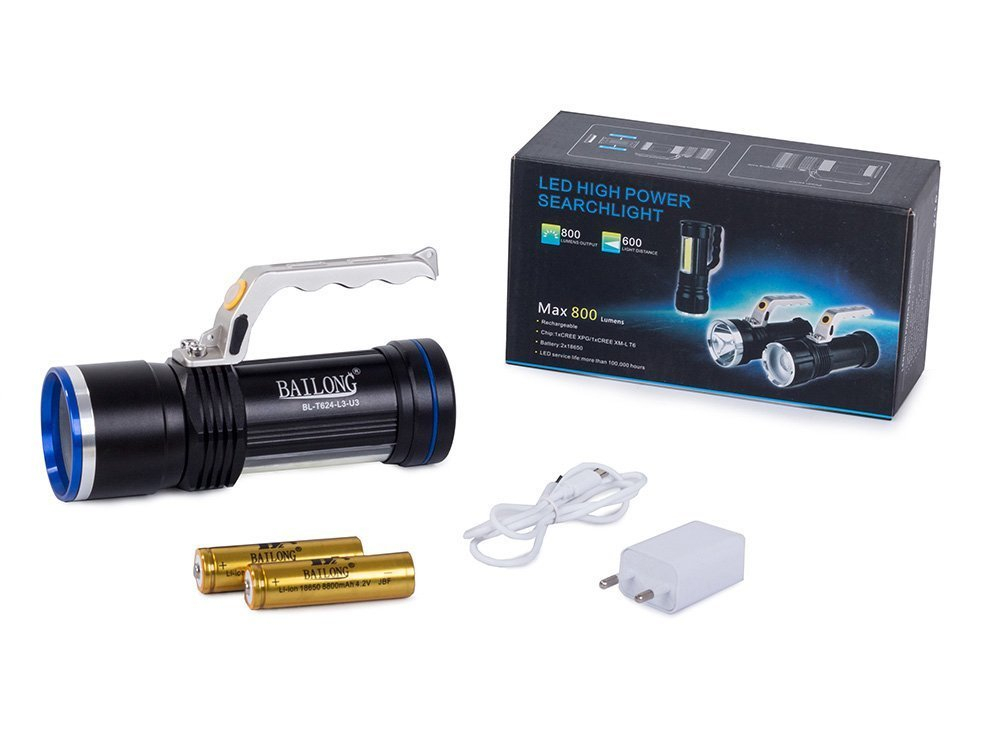 Lanterna Puternica cautare, police, offroad , COB, din aluminiu,functie zoom, iluminare 400metri, lanterna militara [2]
