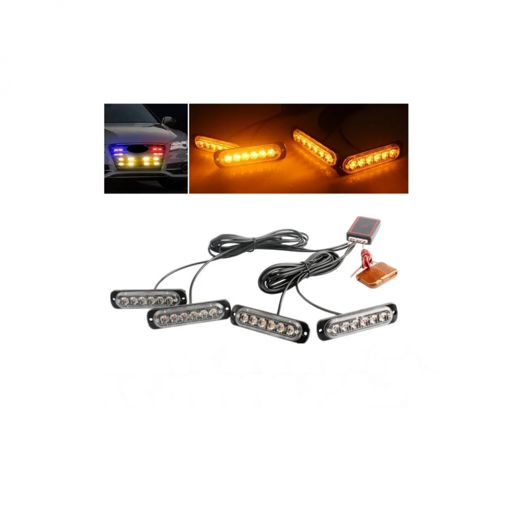 Ledbar, Lumini stroboscopice , rosu albastru, 12v [3]