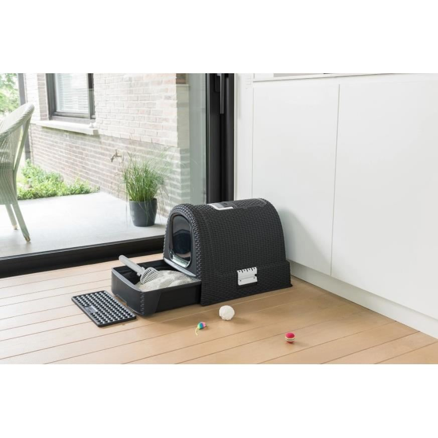 Litiera cu usa batanta, antracit, 51x38x40 cm, Strend Pro Premium [5]