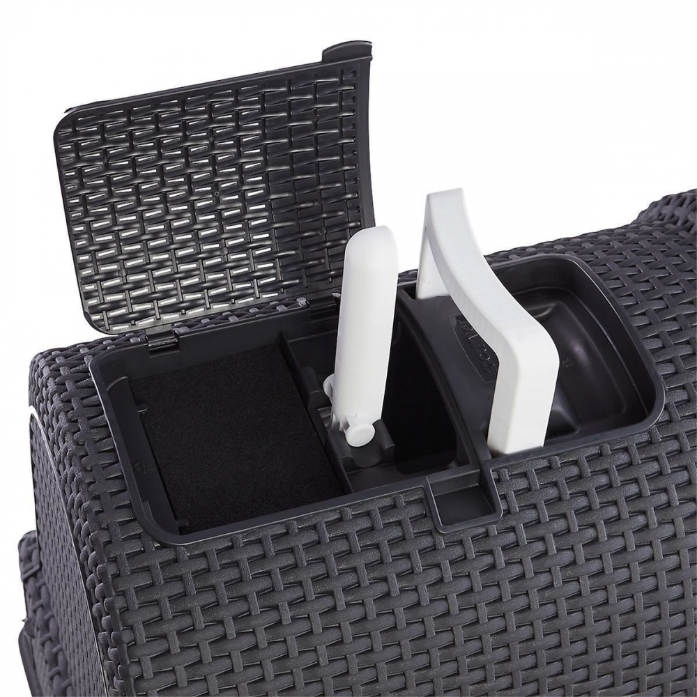 Litiera cu usa batanta, antracit, 51x38x40 cm, Strend Pro Premium [6]