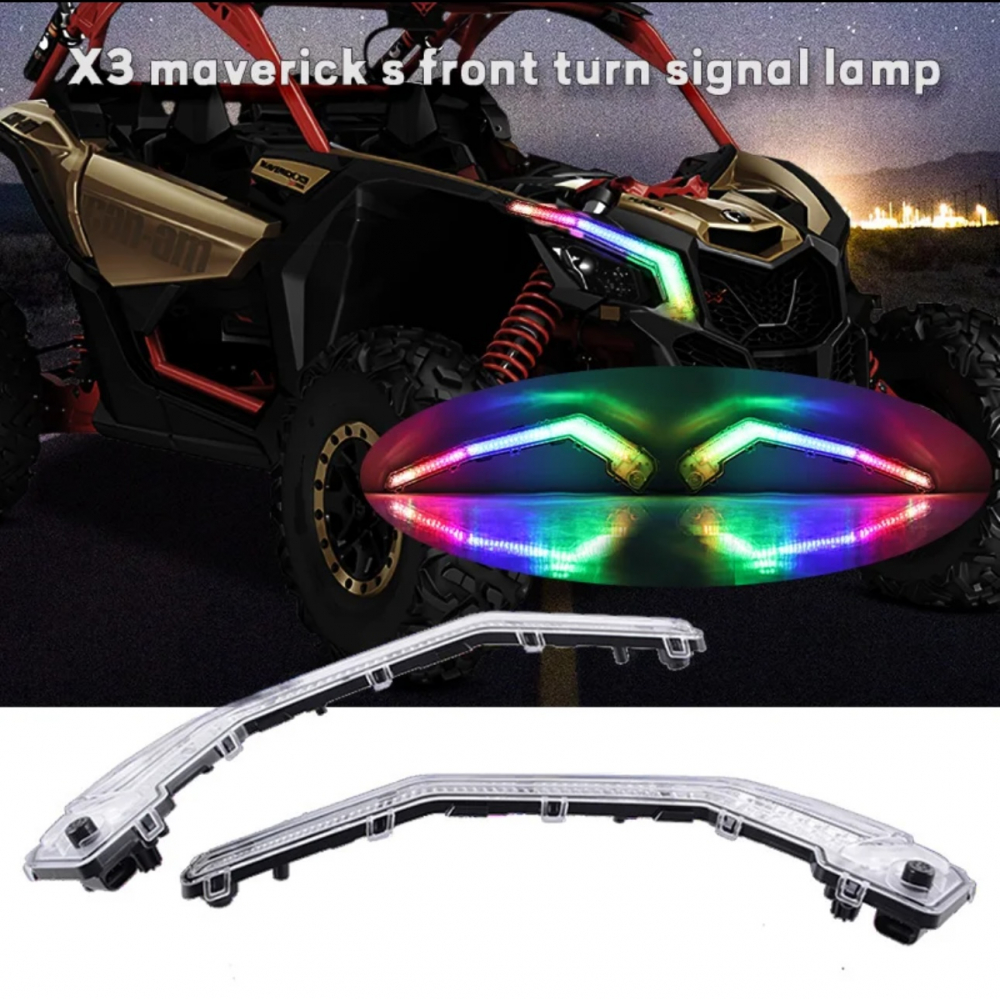 Lumini semnalizari compatibil MAVERICK X3, RGB multicolor pentru Can Am Maverick X3, Canam can-am, Aplicatie telefon [3]