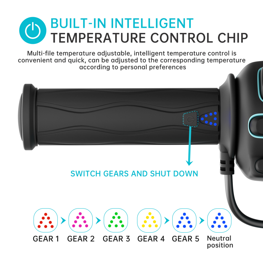 Manere incalzite ATV Mansoane incalzite| 5 trepte control temperatura 12V [3]