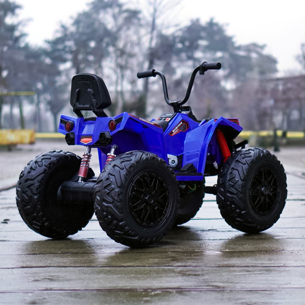 ATV electric MonsterQuad negru 400W 4x4 față copii, blue [3]
