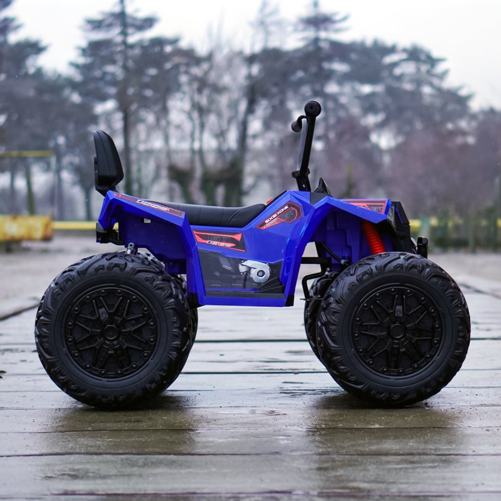 ATV electric MonsterQuad negru 400W 4x4 față copii, blue [4]