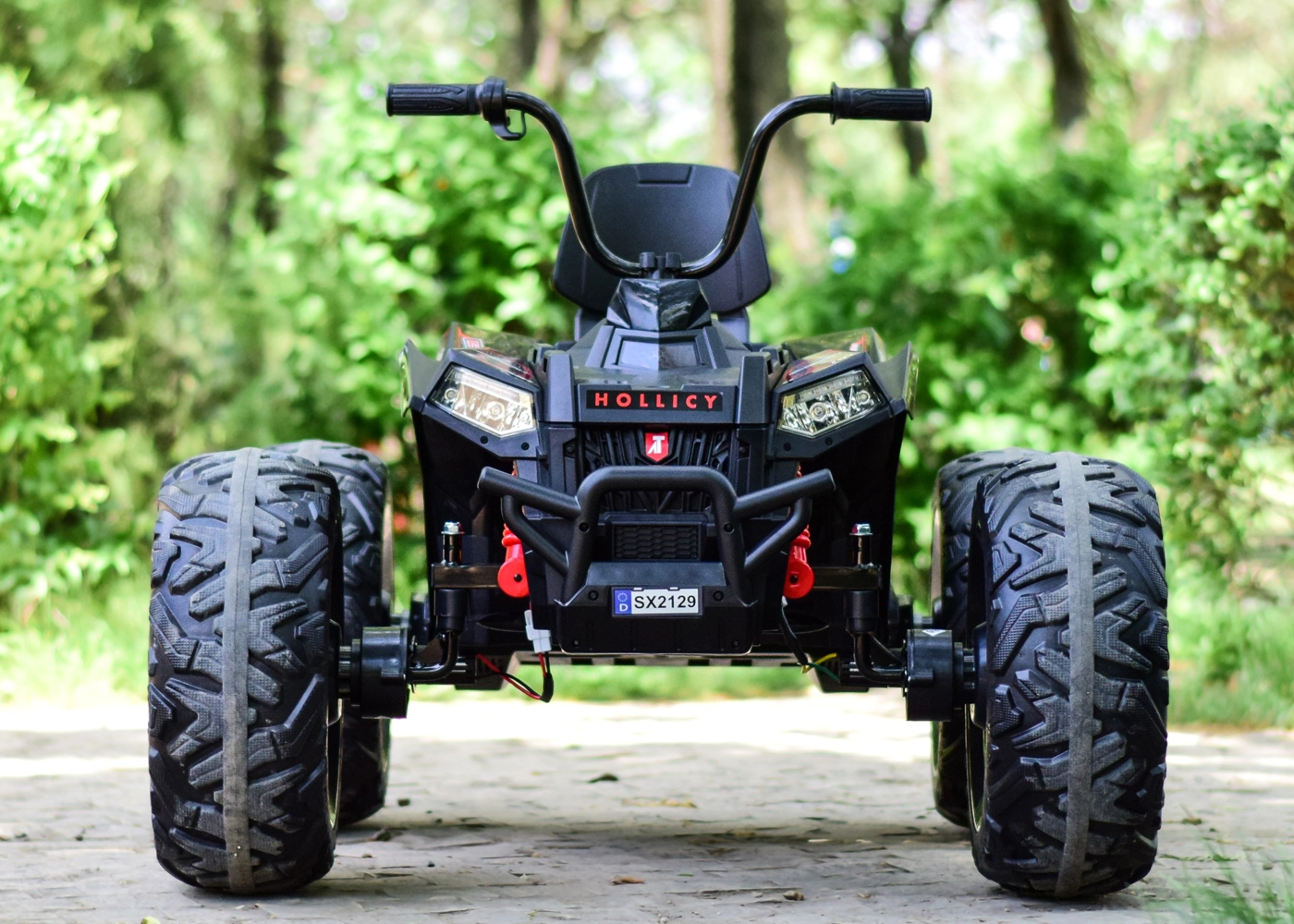 Masina copii ATV electric MonsterQuad 400W, 24V, 14Ah, echipare PREMIUM, Negru , copii [3]