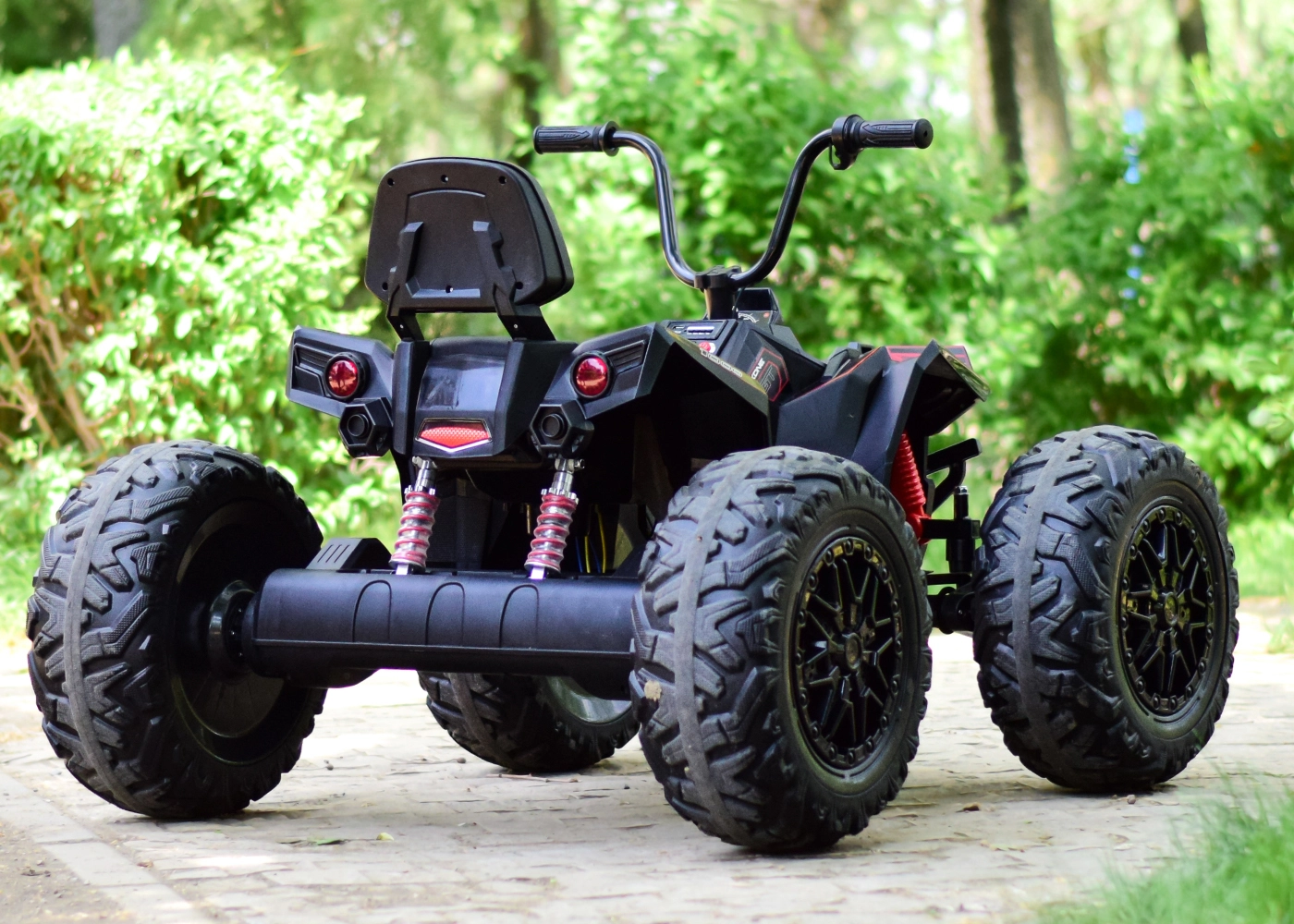 Masina copii ATV electric MonsterQuad 400W, 24V, 14Ah, echipare PREMIUM, Negru , copii [10]