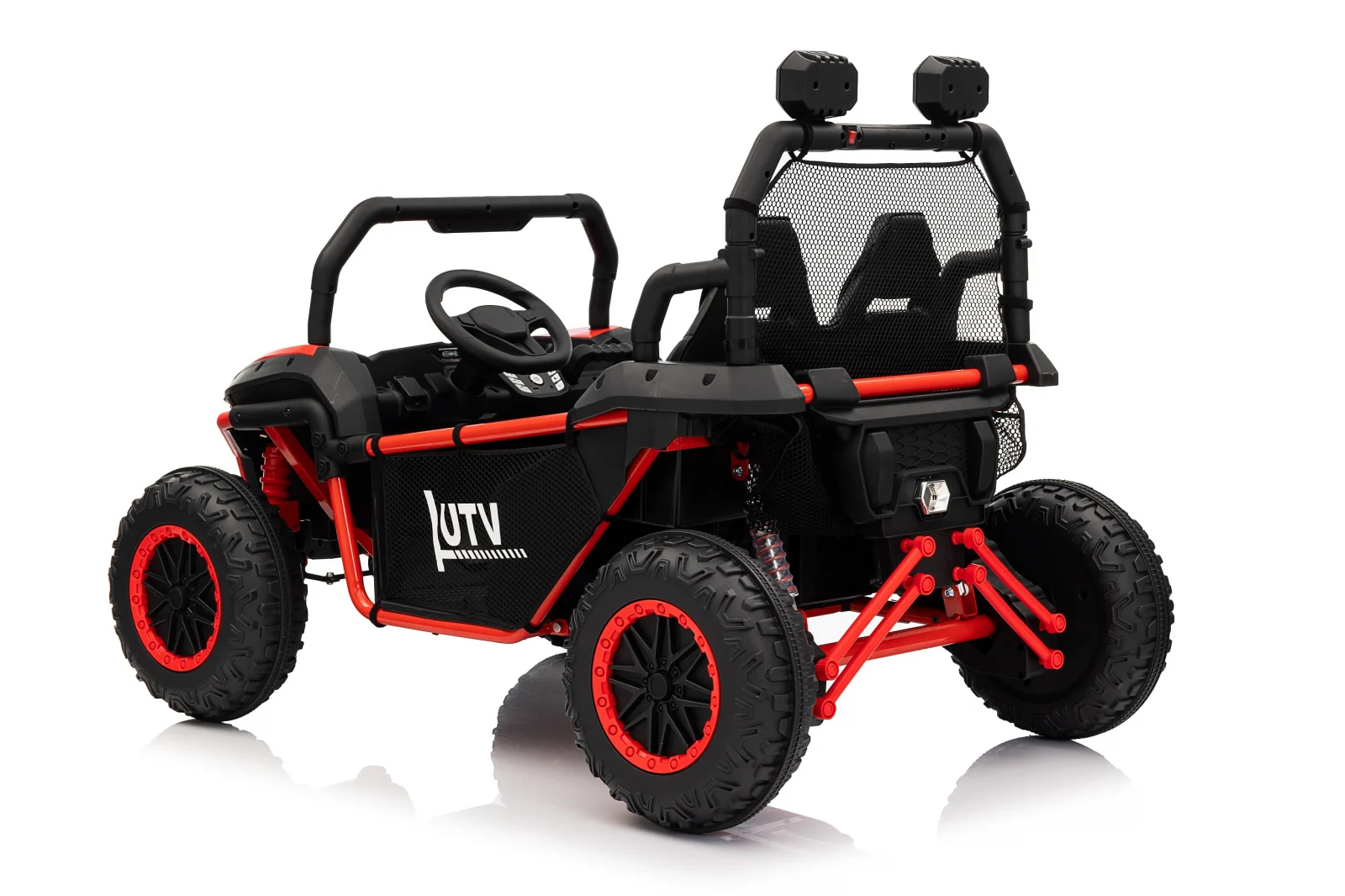 Masina copii UTV electric pentru copii Dune-Buggy V2, 2 locuri, 800W, 24V 10Ah, premium, rosu, copii [4]