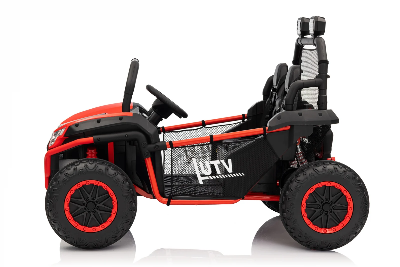 Masina copii UTV electric pentru copii Dune-Buggy V2, 2 locuri, 800W, 24V 10Ah, premium, rosu, copii [2]