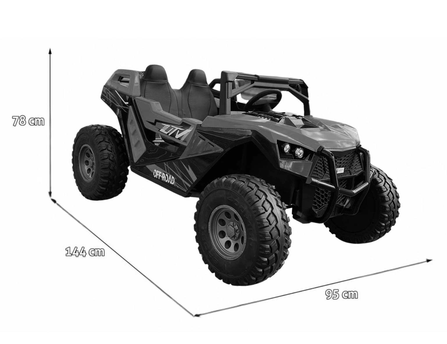 Masina copii UTV electric Buggy XXL, 4 locuri, 500W, 24V, 14Ah, spider print , copii [4]
