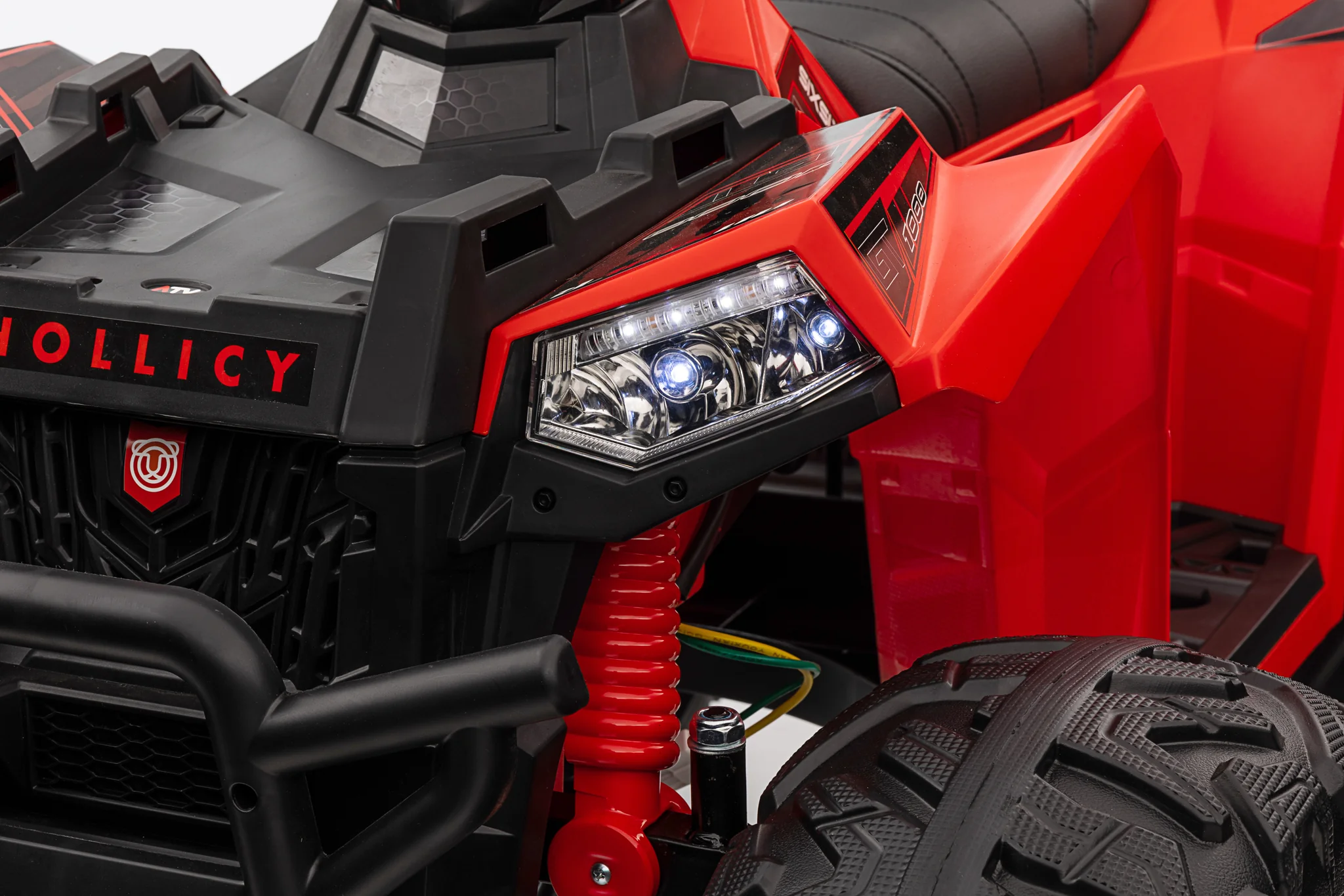 Masina copii ATV electric MonsterQuad 400W, 24V, 14Ah, echipare PREMIUM, rosu, copii [2]