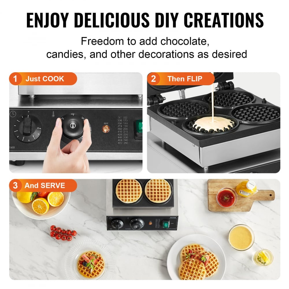 Masina de facut Wafle Waffle , profesionala , horeca, 1750w, vafe [5]