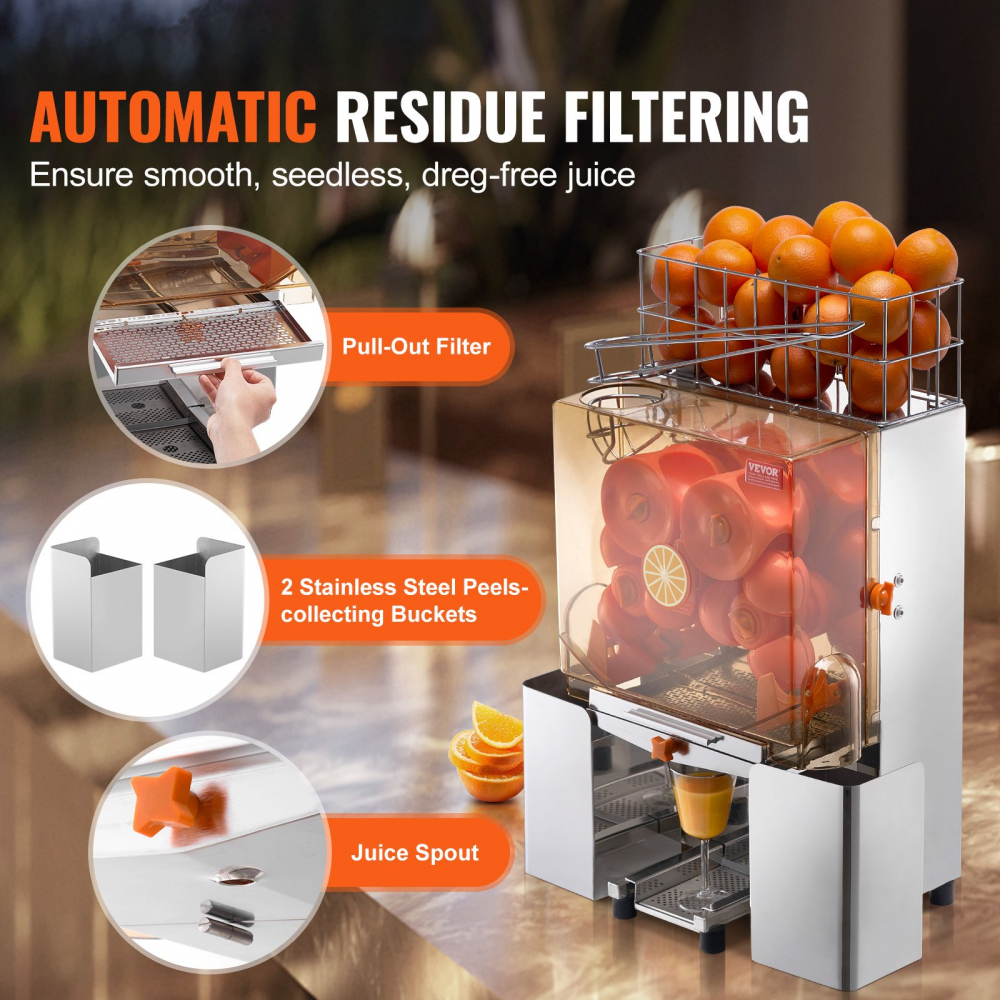 Masina Storcator de portocale , profesionala , horeca, 120w / Aparat de facut fresh de portocale Horeca Inox [7]