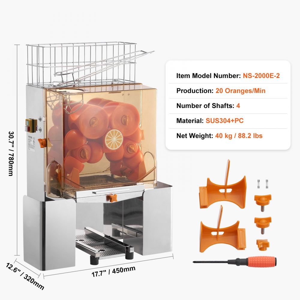 Masina Storcator de portocale , profesionala , horeca, 120w / Aparat de facut fresh de portocale Horeca Inox [4]