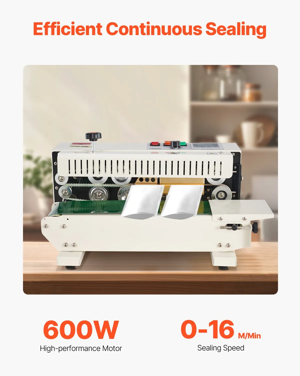 Mașină profesională de sigilat pungi cu bandă continuă 600W [3]