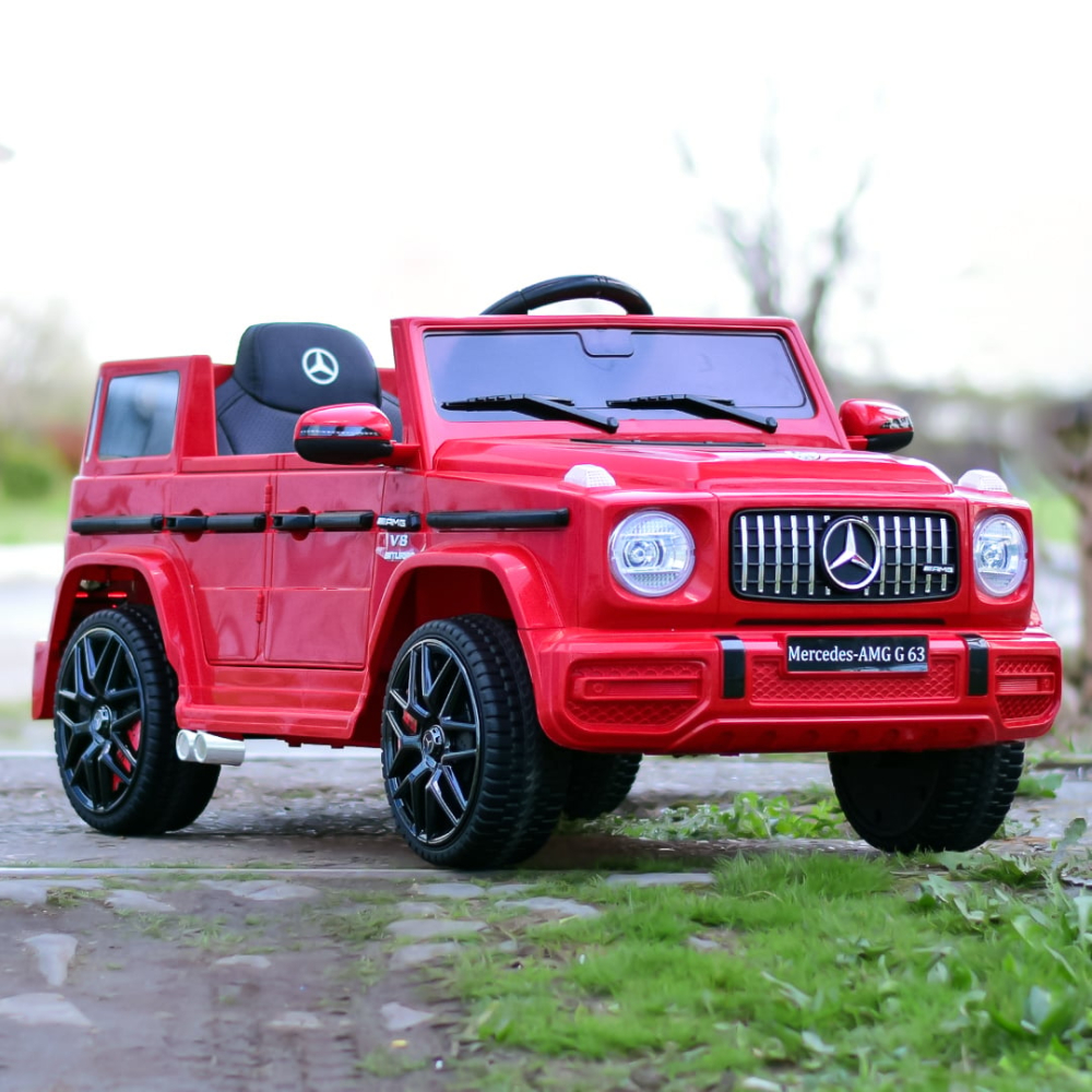 Mașinuță electrică Mercedes G63 AMG Rosie față Premium [3]