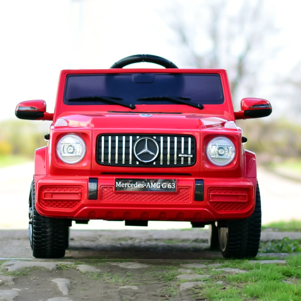 Mașinuță electrică Mercedes G63 AMG Rosie față Premium [4]