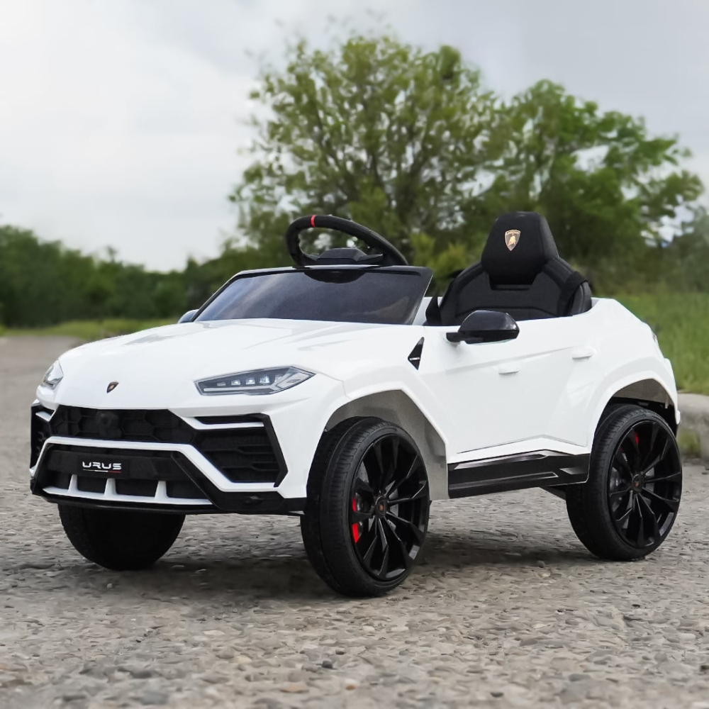 Mașinuță electrică Lamborghini Urus albă față licență oficială [3]
