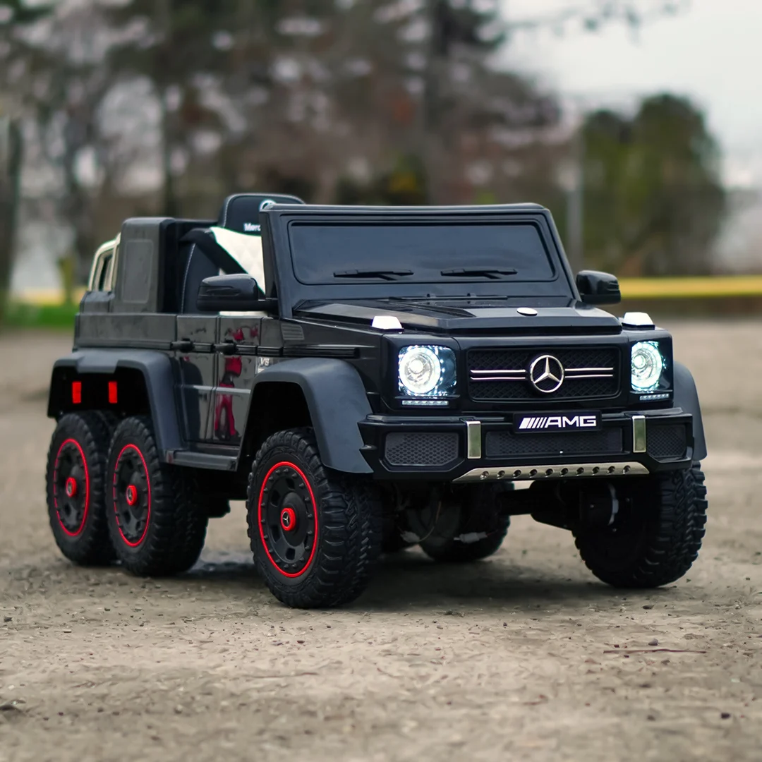 Masinuta electrica Mercedes G63 6x6 210W 12V 10Ah Premium, rosie , ATV COPII, COPII [10]