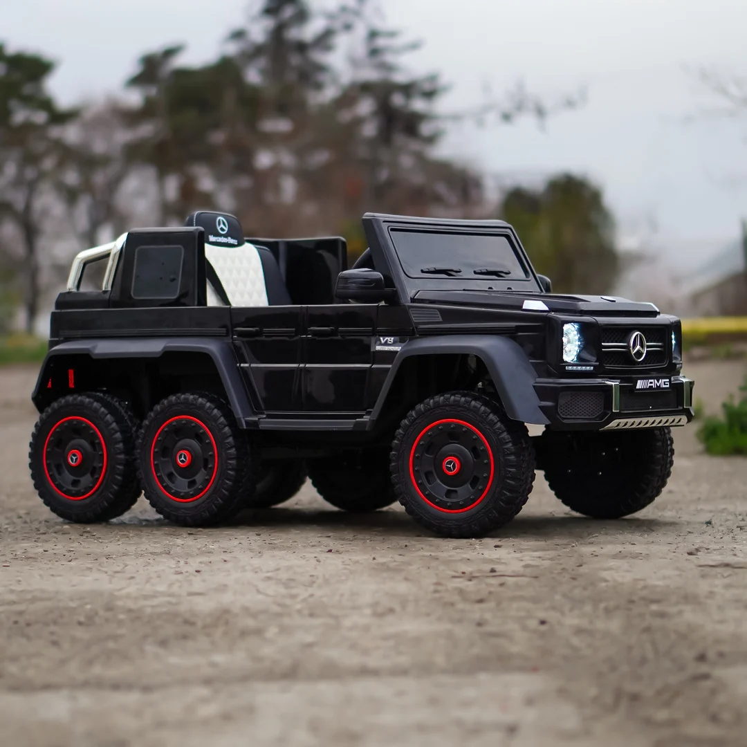 Masinuta electrica Mercedes G63 6x6 210W 12V 10Ah Premium, rosie , ATV COPII, COPII [9]