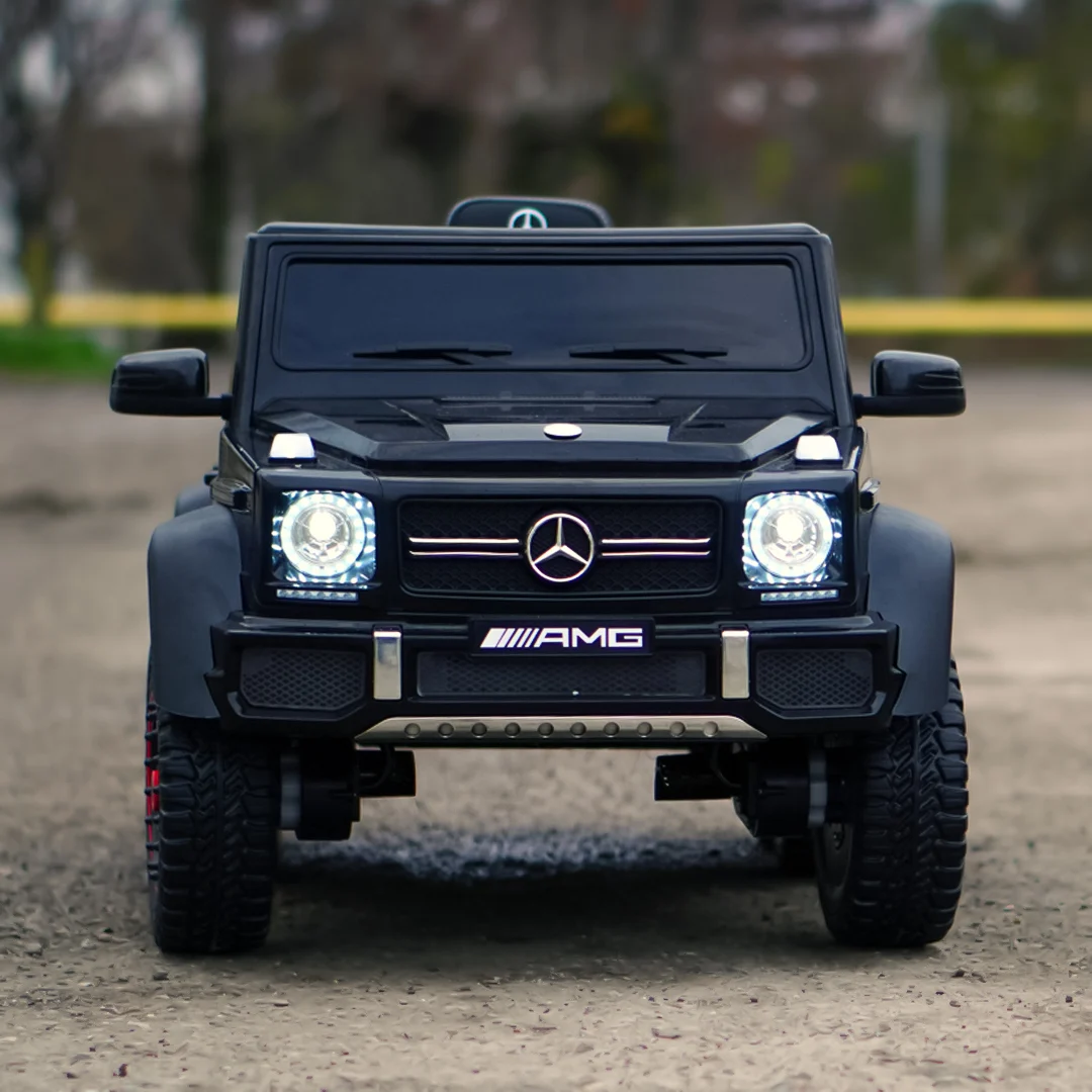 Masinuta electrica Mercedes G63 6x6 210W 12V 10Ah Premium, rosie , ATV COPII, COPII [8]