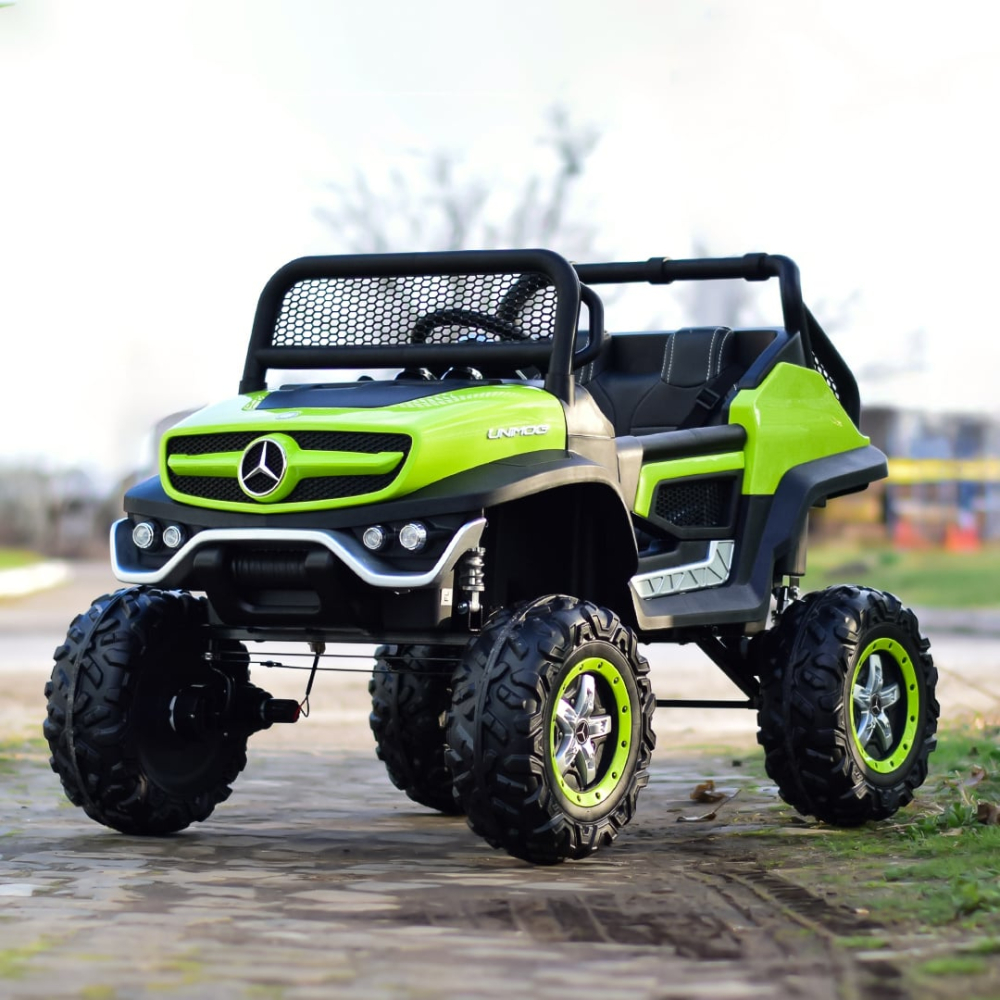 Mașinuță Electrică pentru 2 Copii Mercedes Unimog 4x4 140W [4]