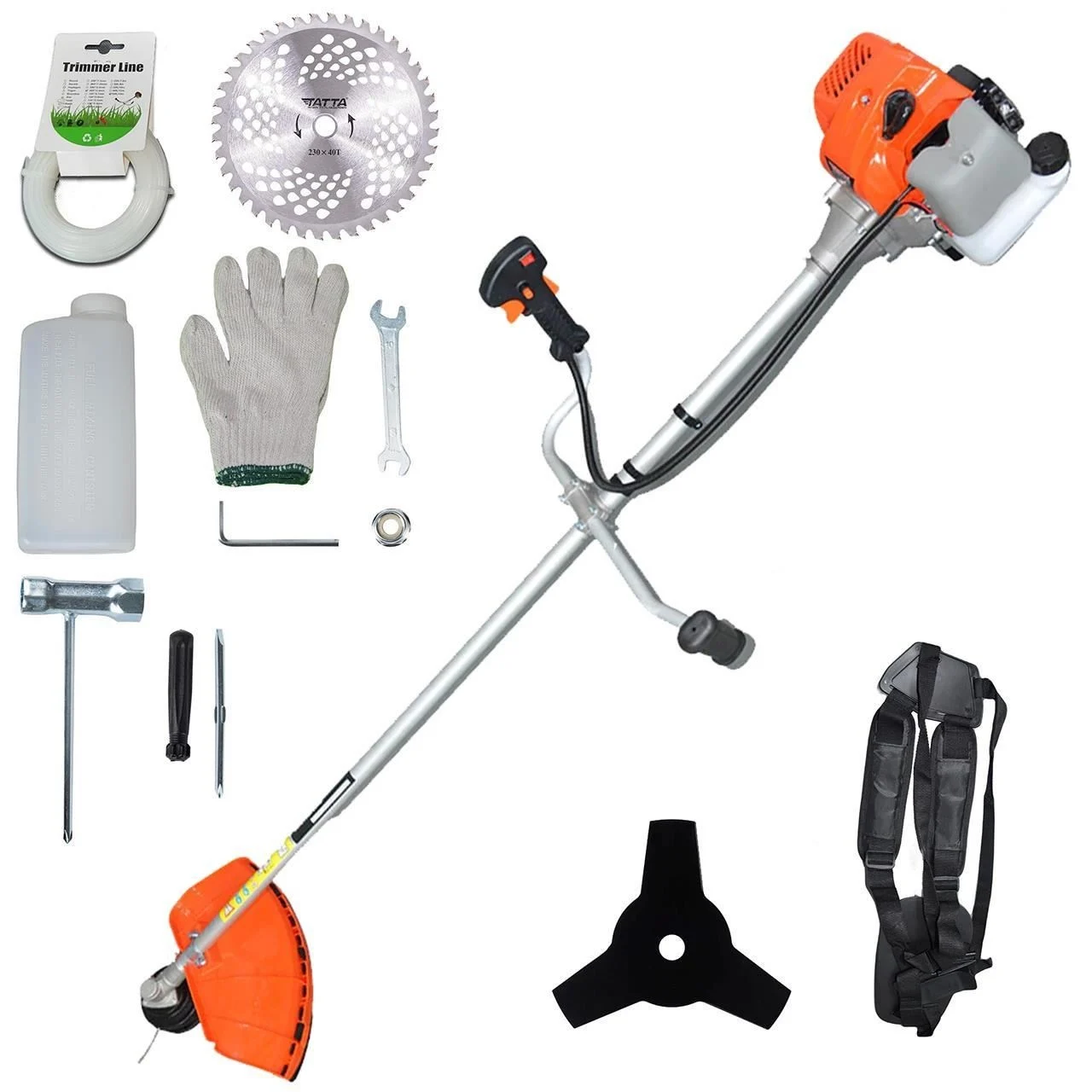 Motocoasa Tatta 3.4CP 9000RPM cu 7 Piese [1]