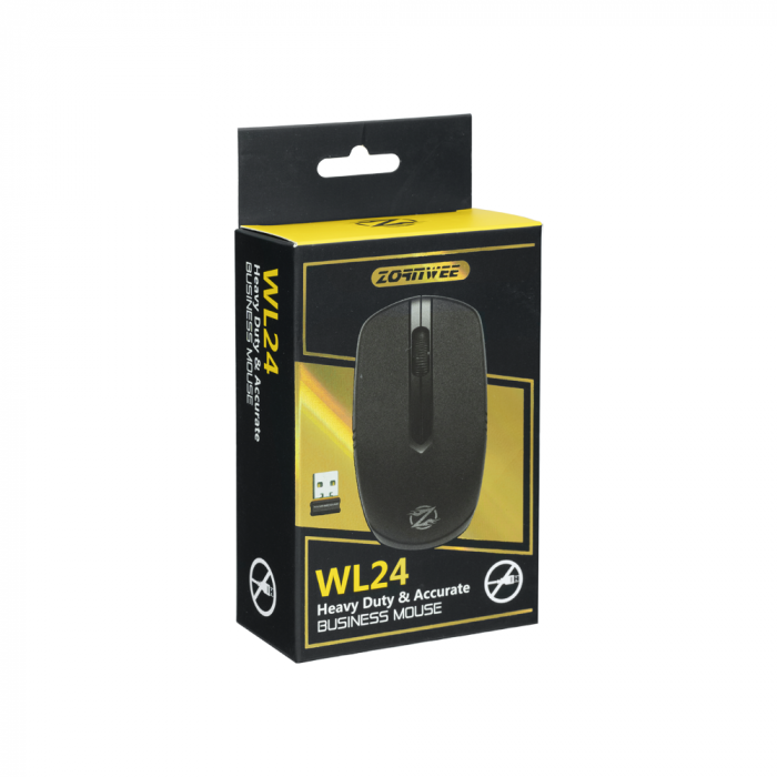 Mouse Fara fir ZornWee WL24, Wireless Negru [2]