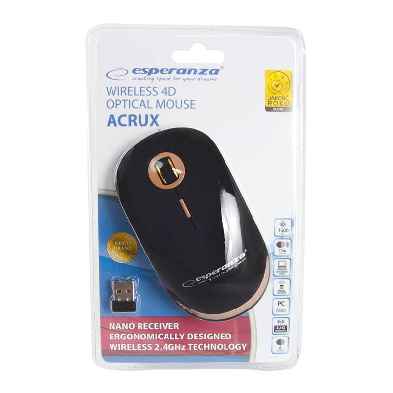 Mouse Fara fir Esperanza EM127 Wireless Mouse Black [2]