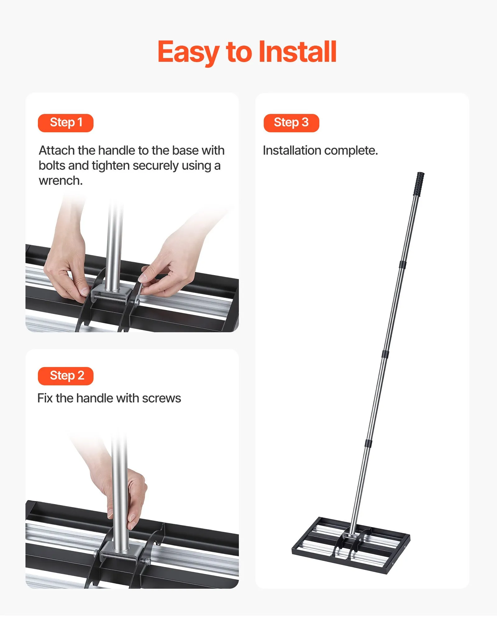 Nivelator Gazon cu Rolă 43x25 cm | Mâner Reglabil | Unealtă Profesională Nivelare Gazon [3]