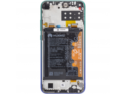 Original Display Huawei P40 Lite E Aurora Blue Original Service Pack cu rama si Acumulator [2]