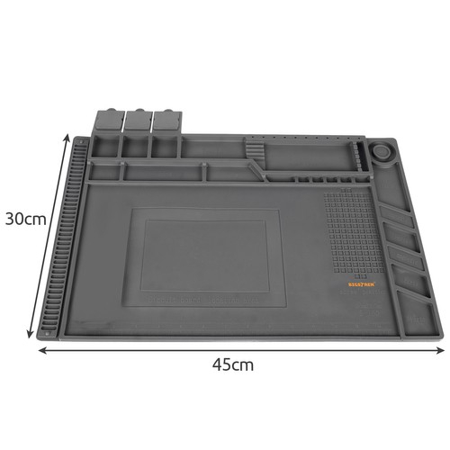 Pad Silicon banc lucru profesional service gsm ,organizator, 30x45cm , negru [9]