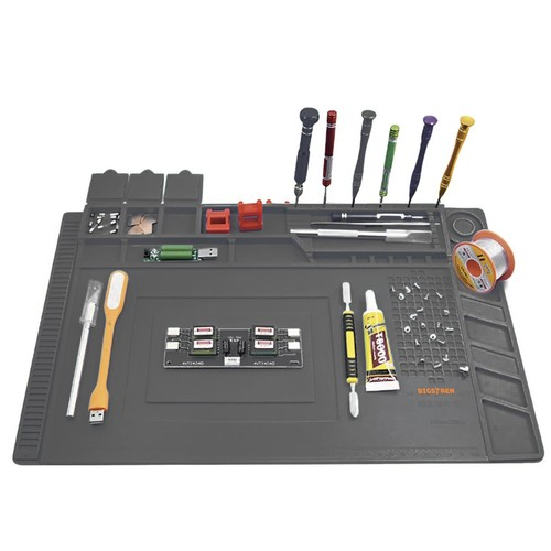 Pad Silicon banc lucru profesional service gsm ,organizator, 30x45cm , negru [2]
