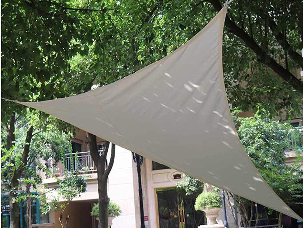 Pânză de Umbrire Triunghiulară 3x3x3m Impermeabilă gri, [3]