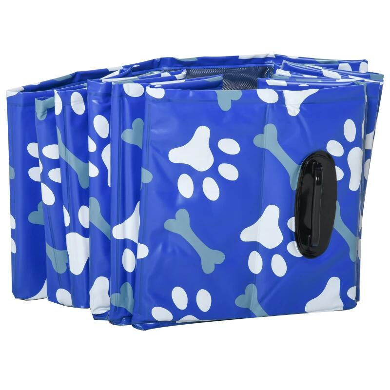 Piscina pentru caini, PVC pliabila, albastru, 140x30 cm [6]