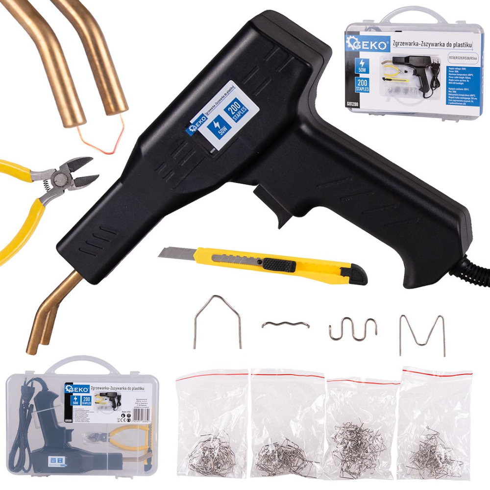 Pistol sudură plastic cu 4 tipuri de capse și cutie de transport – Moka-GSM [2]