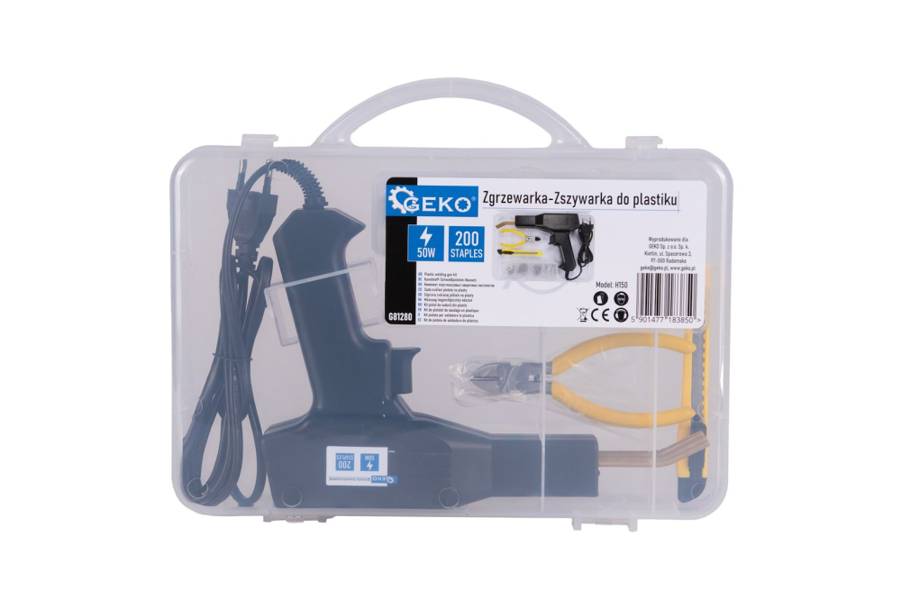 Pistol sudură plastic cu 4 tipuri de capse și cutie de transport – Moka-GSM [4]